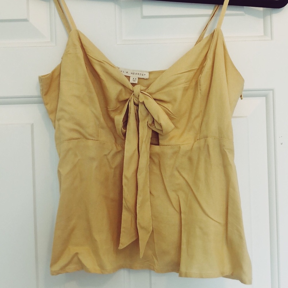 Pacsun yellow bow top